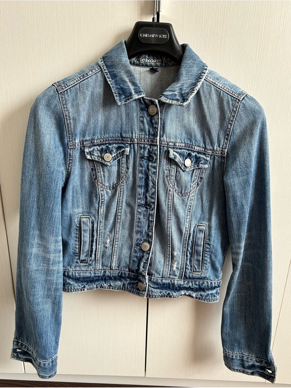 American Eagle Outfitters Blue Denim Jacket - Women's Classic Trucker
